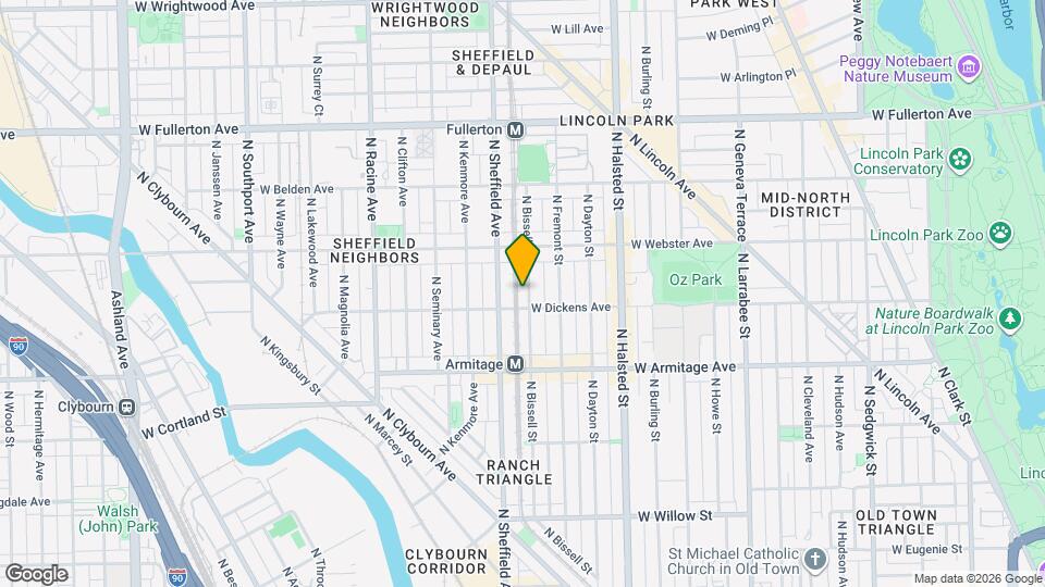 2112 N Bissell St Mapa y Detalles de la Ubicación