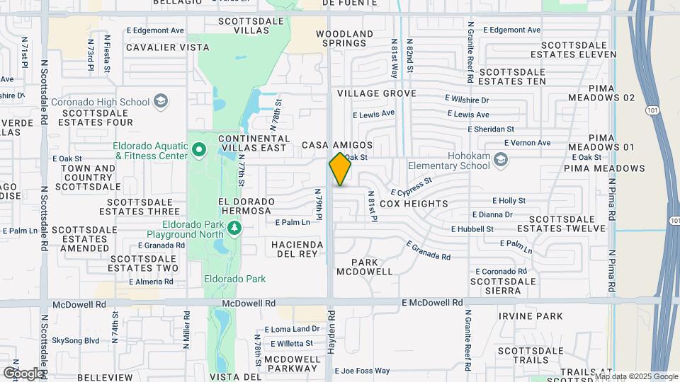 8007 E Monte Vista Rd Map and Location Details
