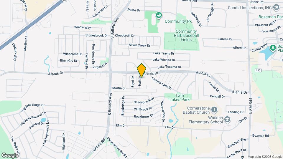 1105 Hall Dr Map and Location Details