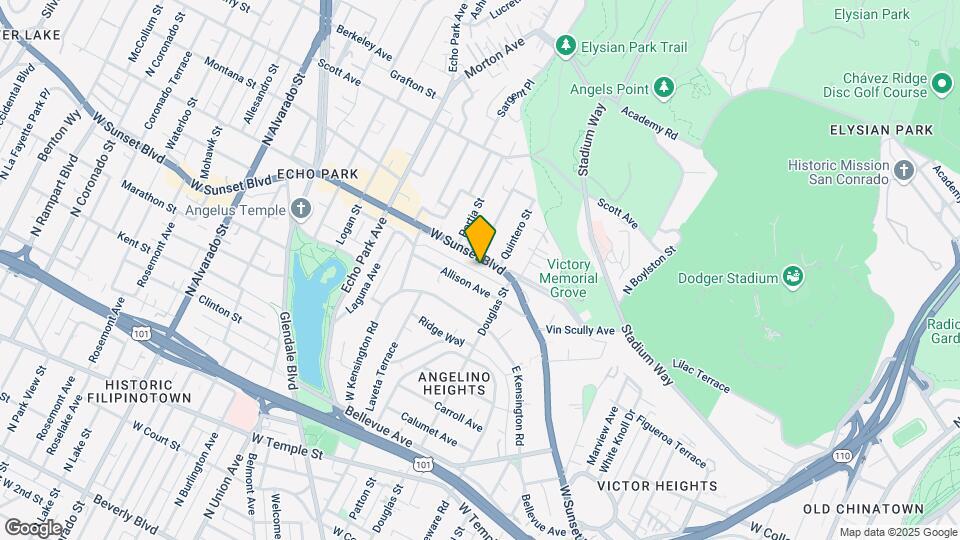 1436 W Sunset Blvd Map and Location Details