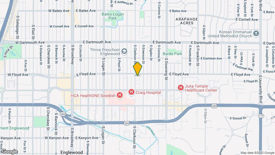 3314 S Clarkson St Map and Location Details