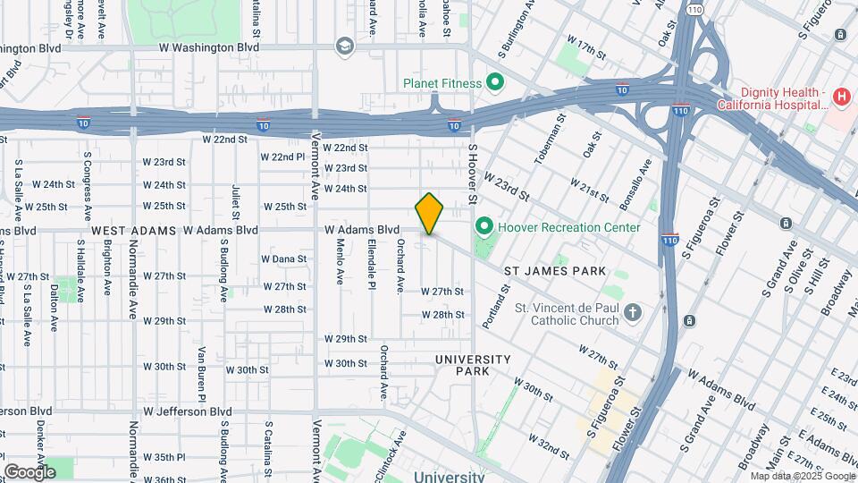 1182 W Adams Blvd Mapa y Detalles de la Ubicación