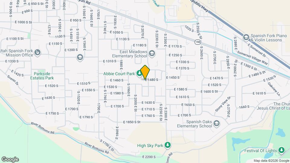 2086 E 1480 S Map and Location Details