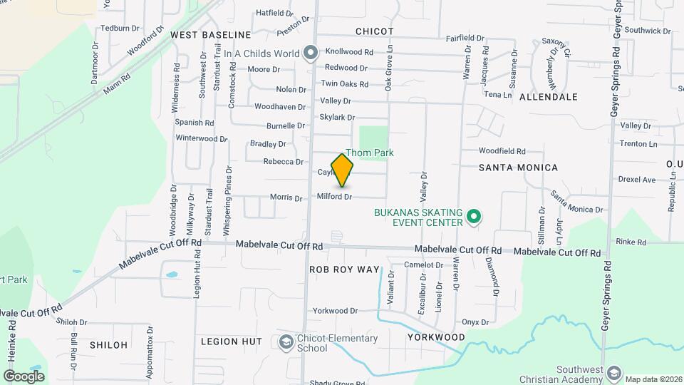 7326 Milford Dr Map and Location Details