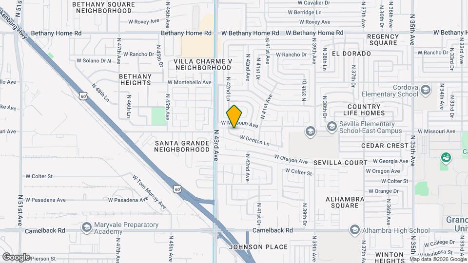 4222 W Denton Ln Mapa y Detalles de la Ubicación