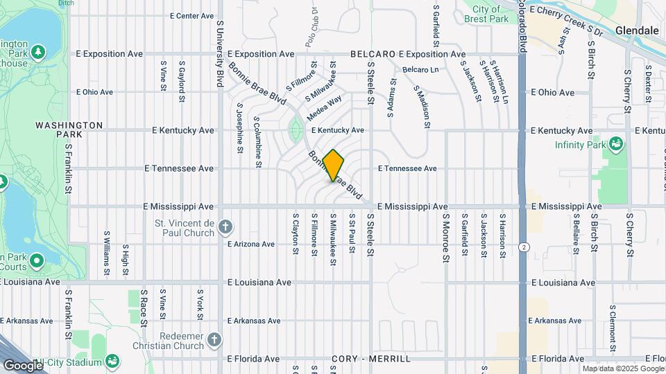 1010 S Fillmore Way Map and Location Details