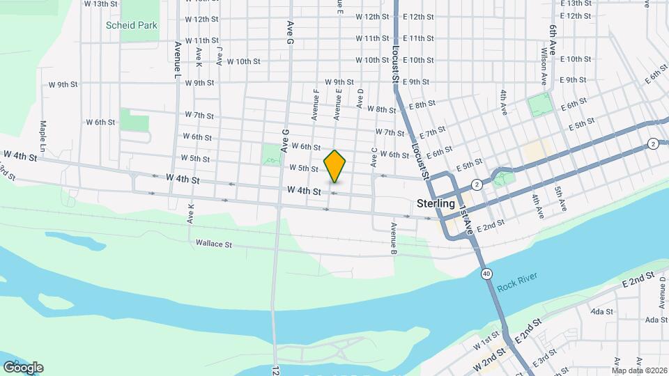 412 W 4th St Map and Location Details