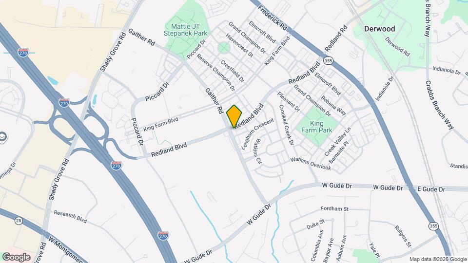 709 Gaither Rd Map and Location Details