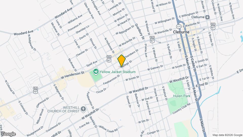 701 College St, Unit 701 College St, Cleburne, TX   76033 Mapa y Detalles de la Ubicación