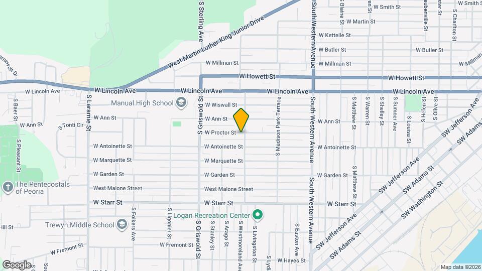 2304 W Proctor St Map and Location Details