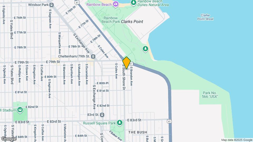 7945 S South Shore Dr Mapa y Detalles de la Ubicación