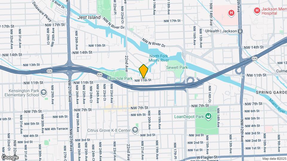 1222 NW 20th Ct Map and Location Details