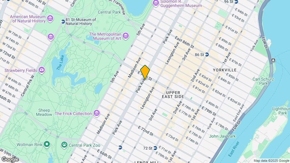 885 Park Ave Mapa y Detalles de la Ubicación