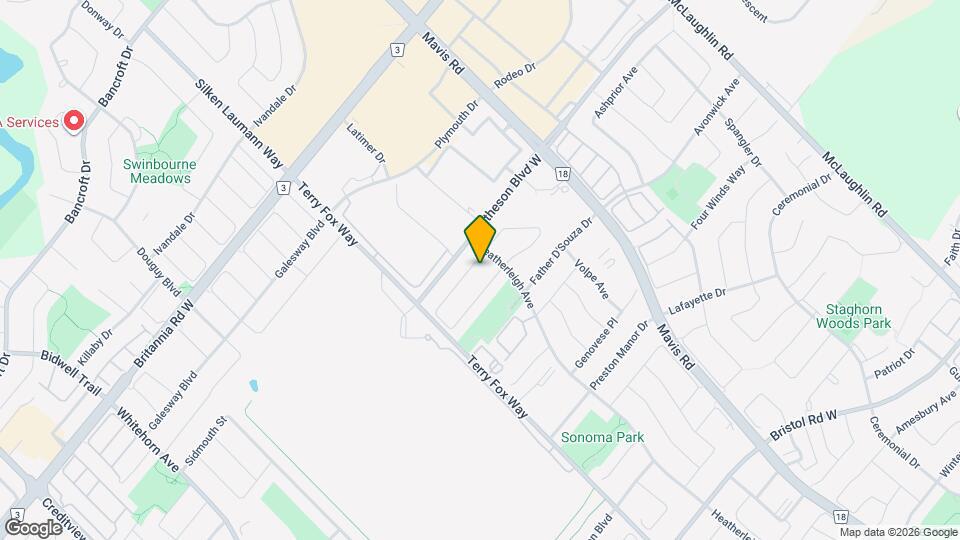 971 Ledbury Crescent Map and Location Details