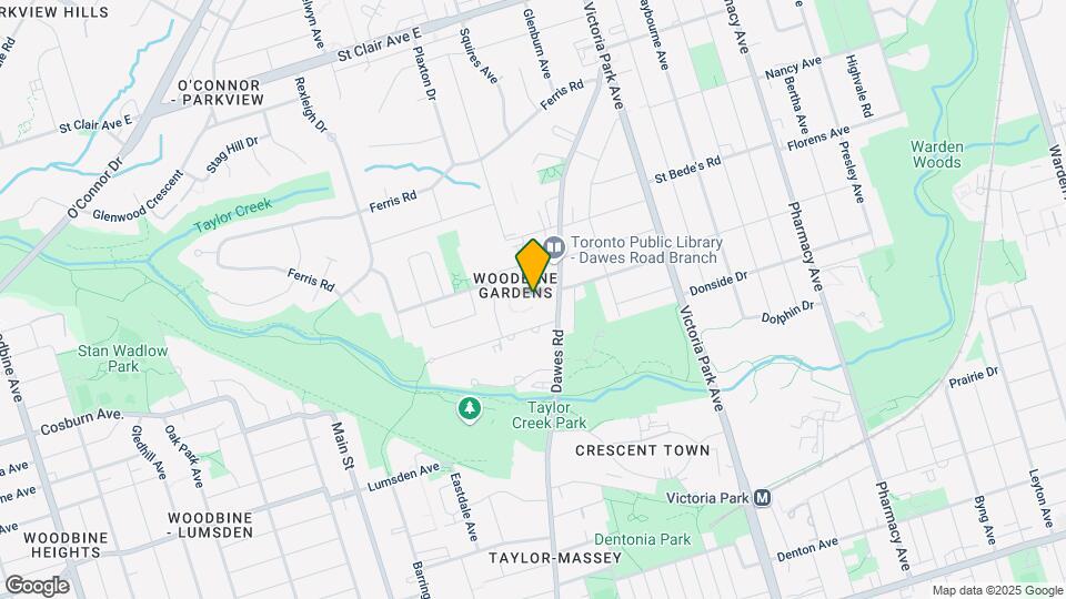 390 Dawes Road Map and Location Details
