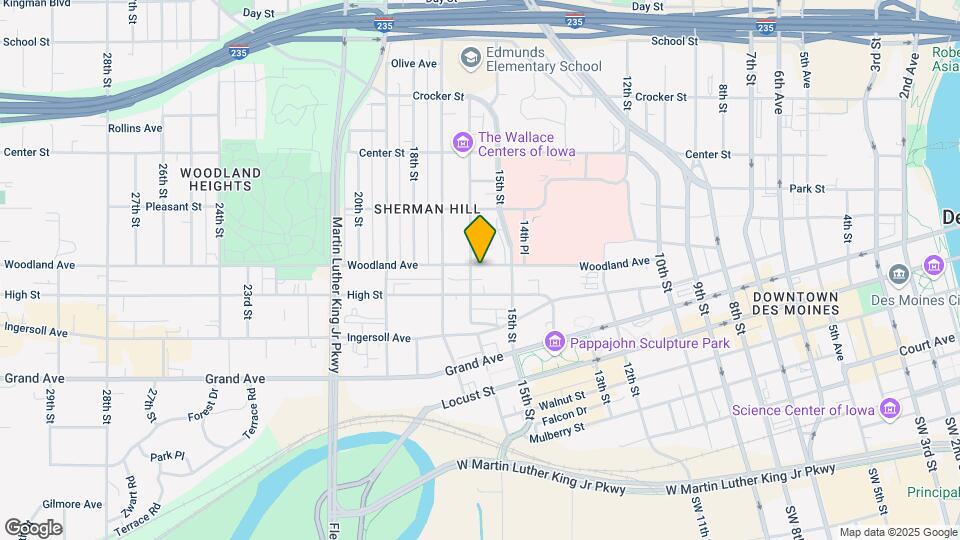1530 Woodland Ave Map and Location Details