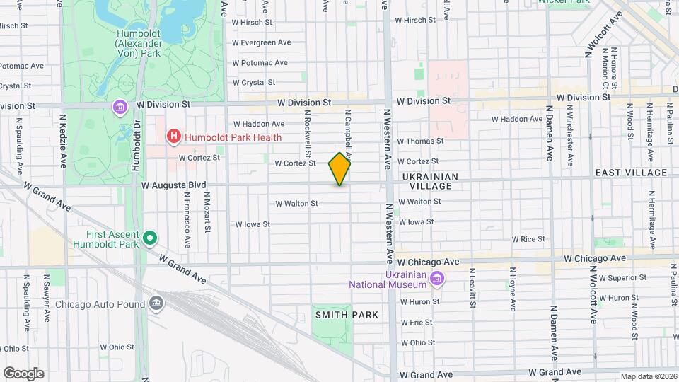 2511 W Augusta Blvd, Unit 2F Map and Location Details