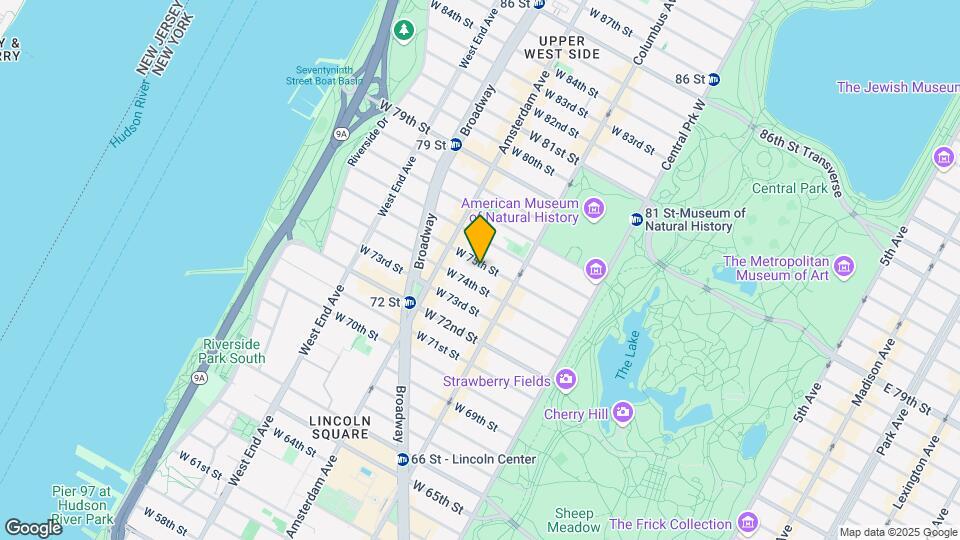 132 W 75th St Map and Location Details