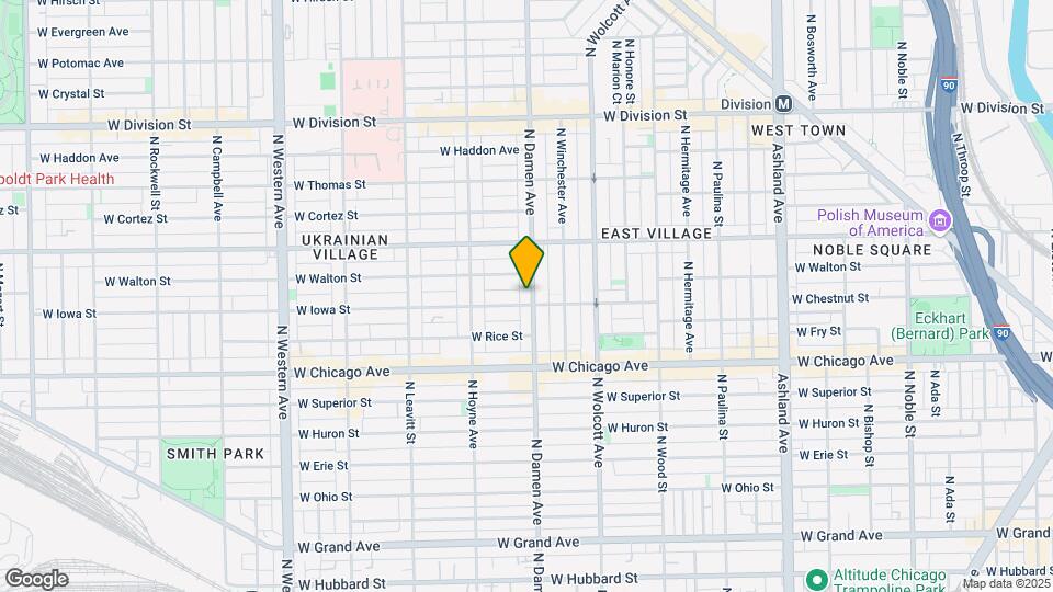 906 N Damen Ave Mapa y Detalles de la Ubicación