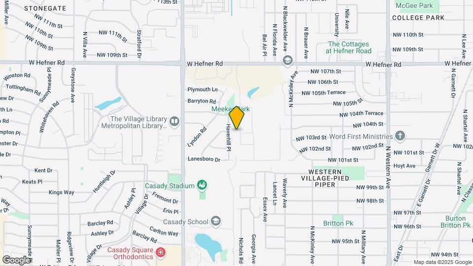 10201 Hidden Village Dr Map and Location Details