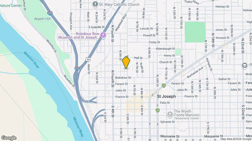 602 N 6th St Map and Location Details