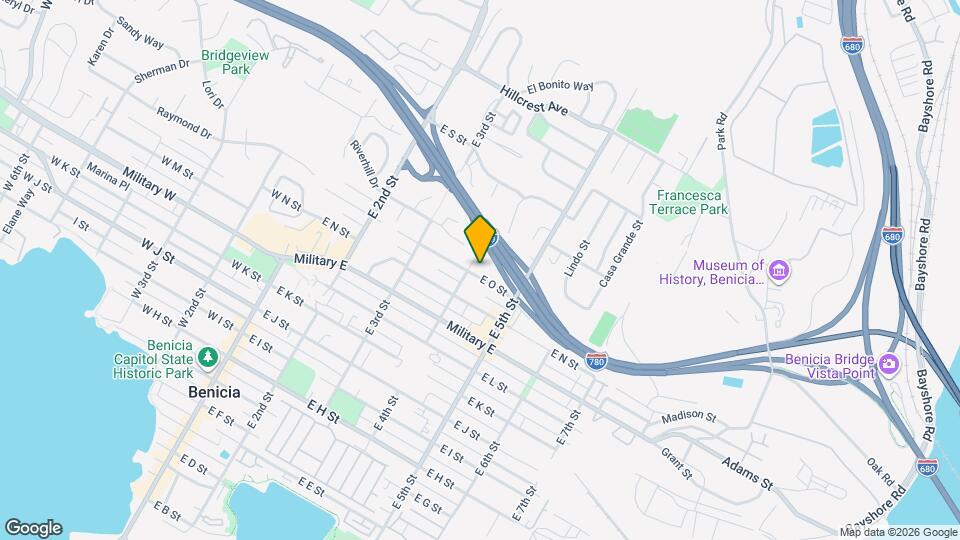 411 E O St Map and Location Details