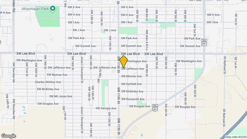 1008 SW Jefferson Ave Map and Location Details