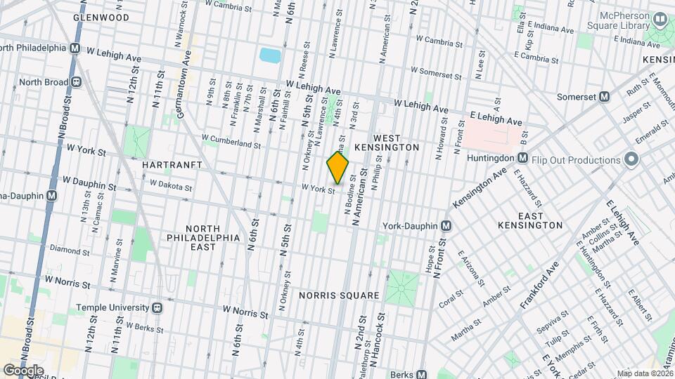 307 W York St Map and Location Details