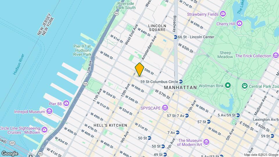 457 W 57th St Map and Location Details