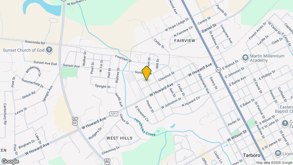 1302 Cherry St Map and Location Details