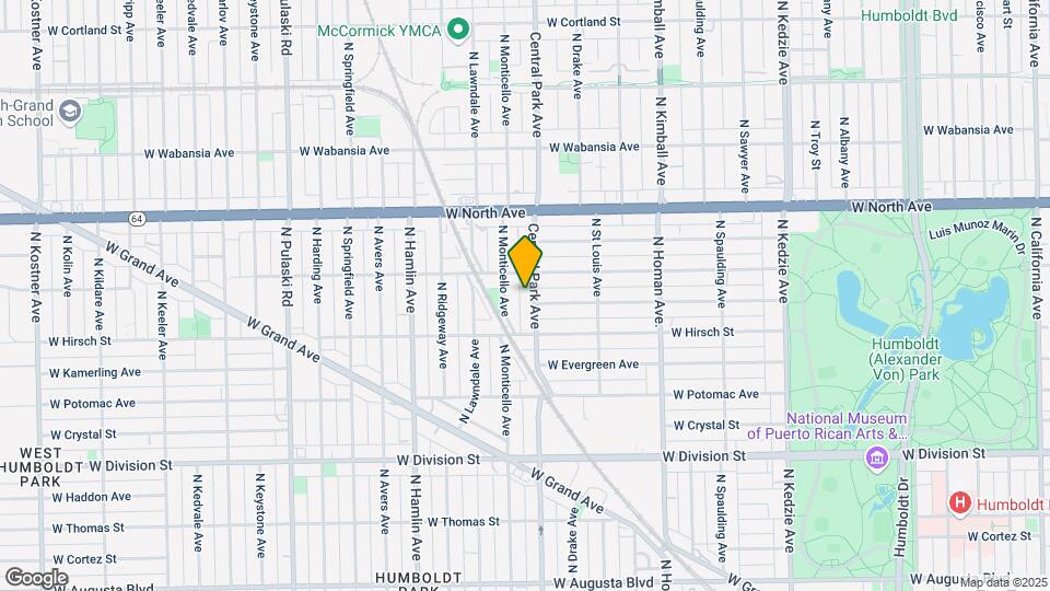 1438 N Central Park Ave Map and Location Details
