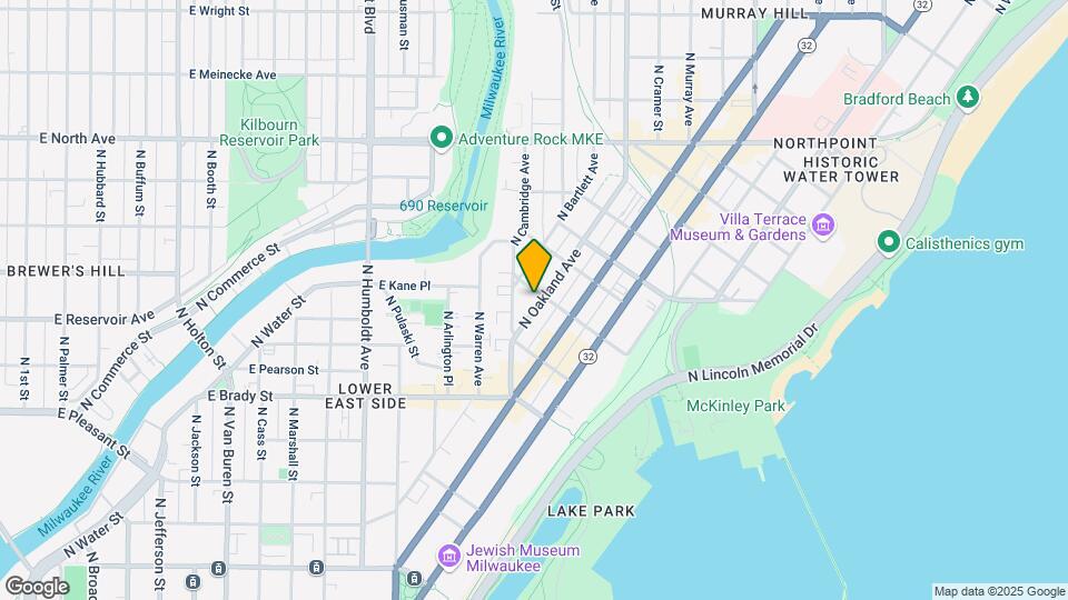 1859 N Oakland Ave, Unit 1 Map and Location Details