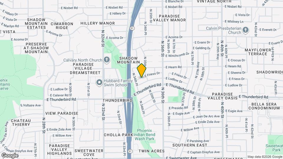 3459 E Friess Dr Map and Location Details