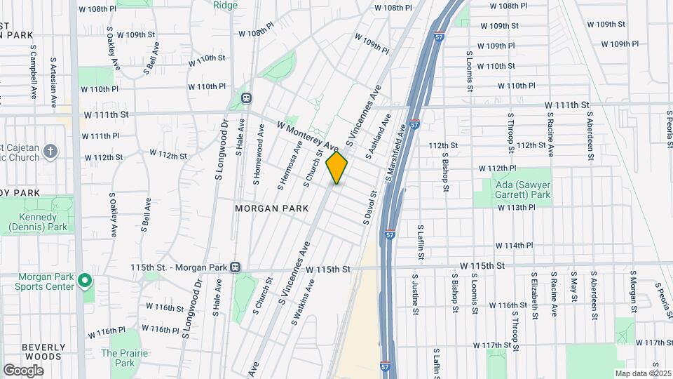 11259 S Vincennes Ave Map and Location Details