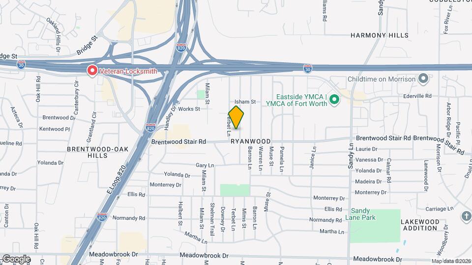 1608 Mims St Map and Location Details