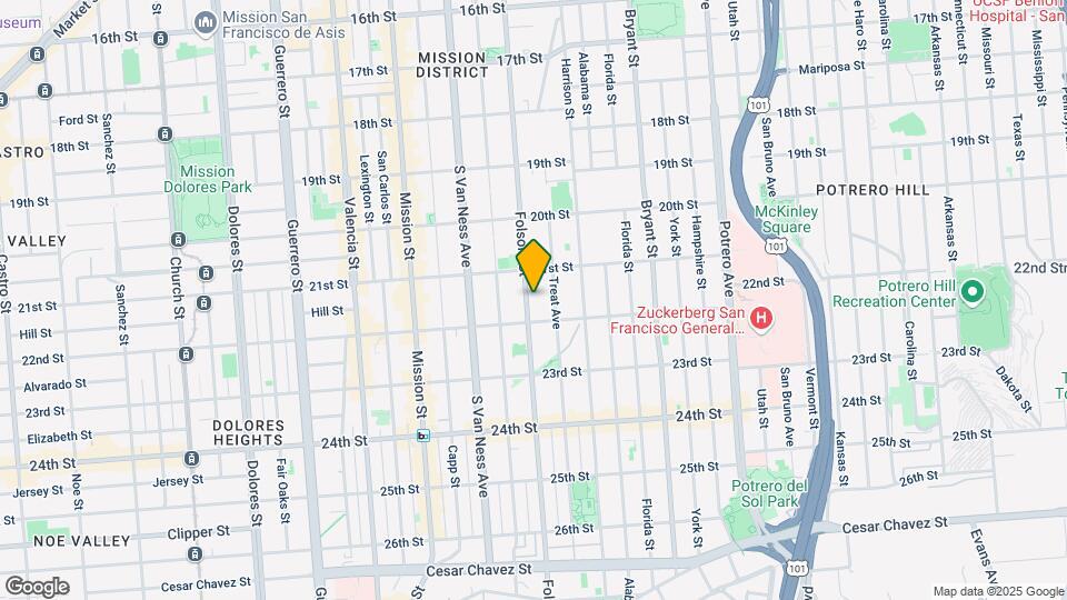 2553 Folsom St Mapa y Detalles de la Ubicación