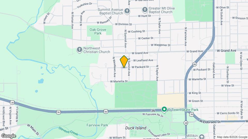 1090 N Oakcrest Ave. Map and Location Details