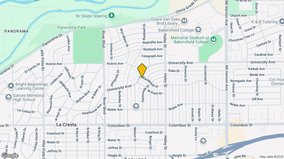1105 Vanderbilt Dr Map and Location Details