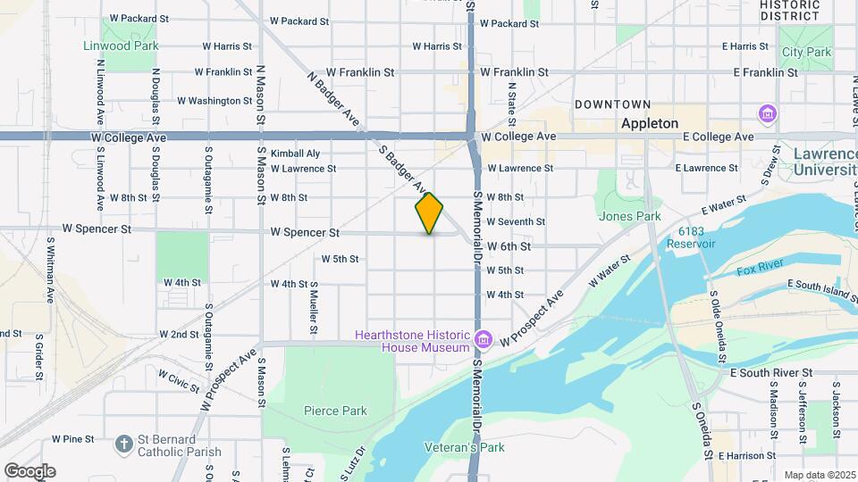 421 1/2 Locust Street, Unit 2 Map and Location Details