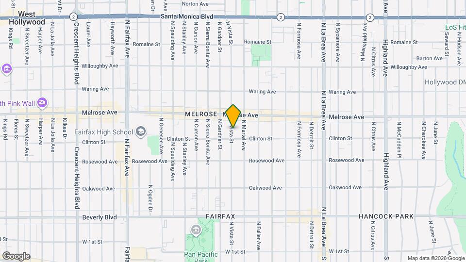 618 N Vista St Mapa y Detalles de la Ubicación