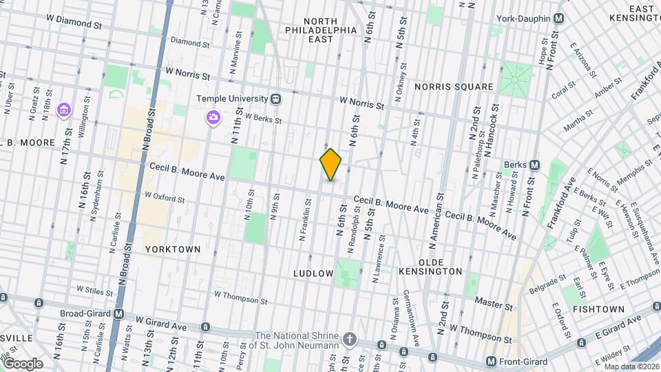 1712 N Marshall St Map and Location Details