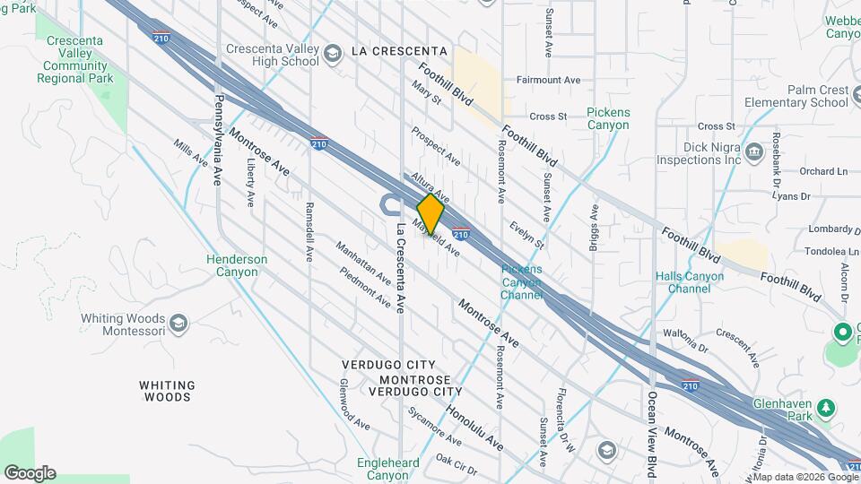 2728 Mayfield Ave Map and Location Details