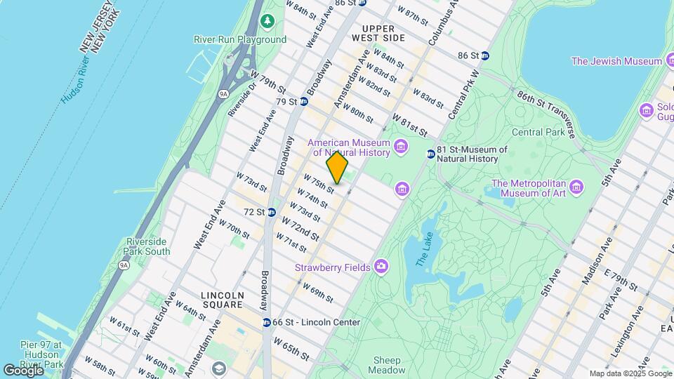 109 W 75th St Mapa y Detalles de la Ubicación