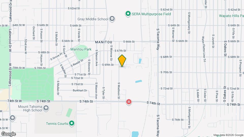 6909 S Madison St Map and Location Details