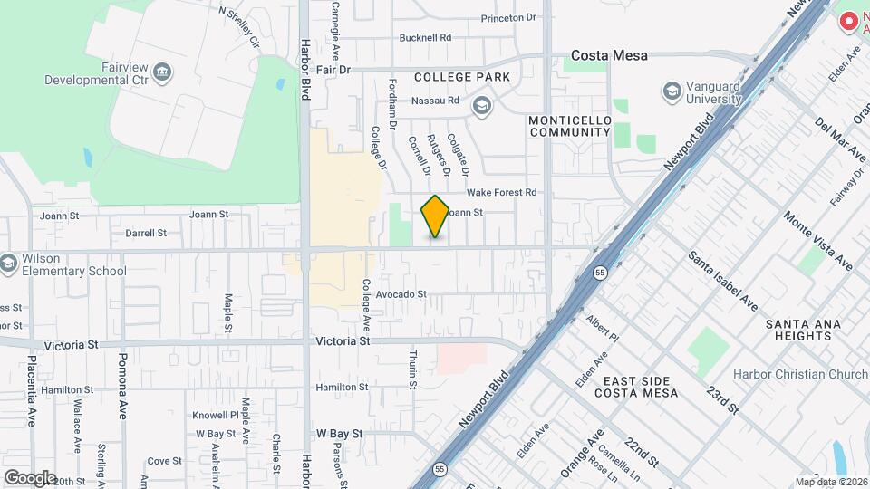 2252 Cornell Dr, Unit Unit B Map and Location Details