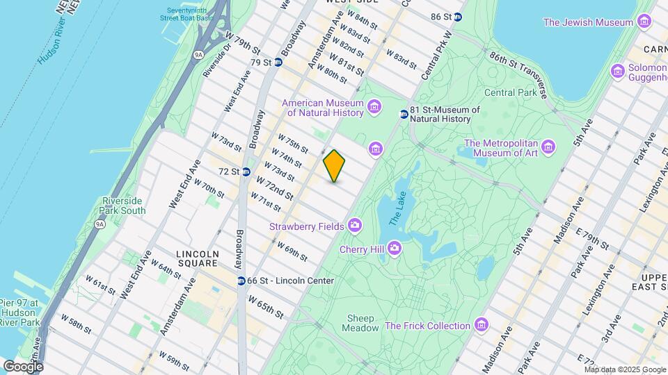 28 W 74th St Map and Location Details