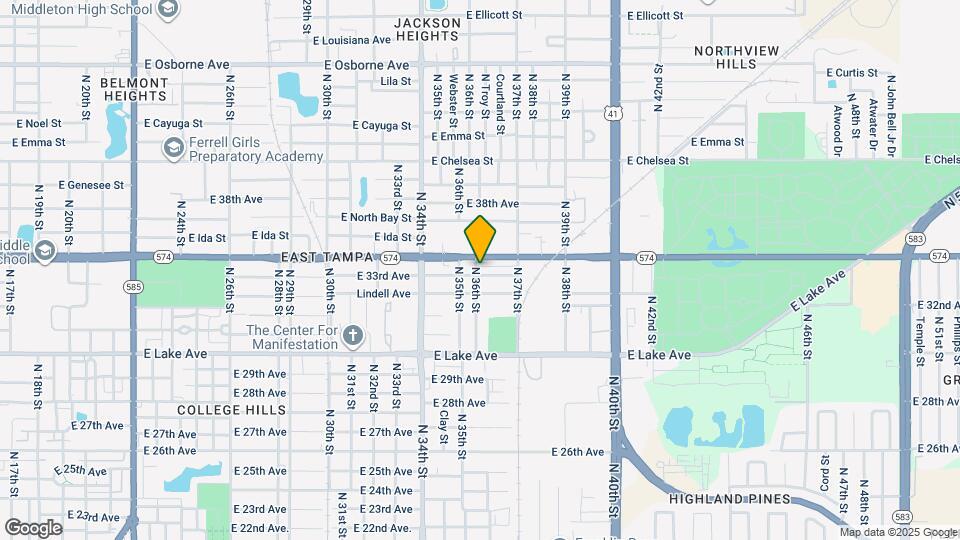 3602 E 33rd Ave Mapa y Detalles de la Ubicación