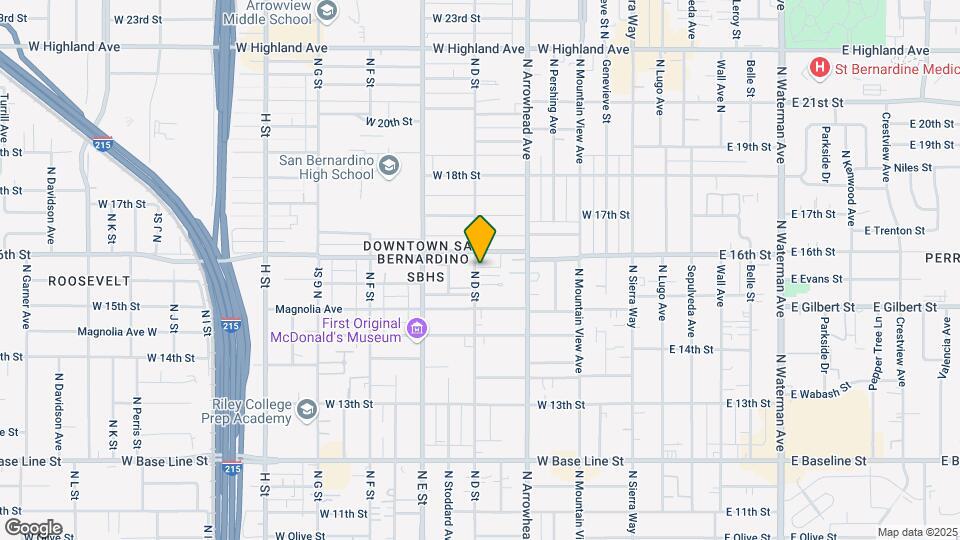 1563 N D St Map and Location Details