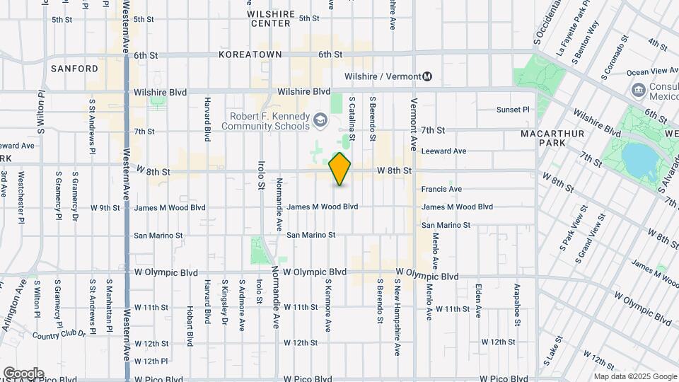 832 S Kenmore Ave Mapa y Detalles de la Ubicación