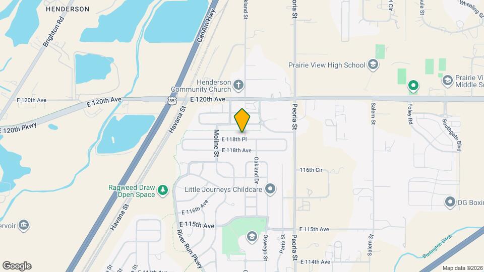 11583 E 118th Pl Map and Location Details